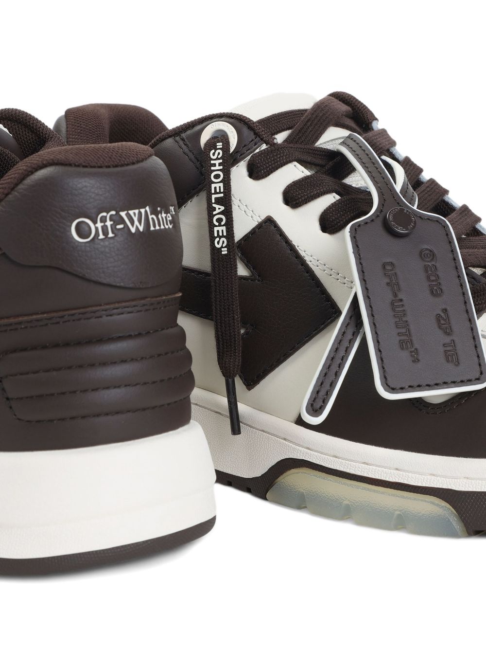 Off White Sneakers Marrone Outer: Leather