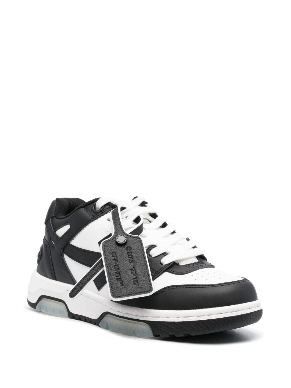 Off White Sneakers Black Leather