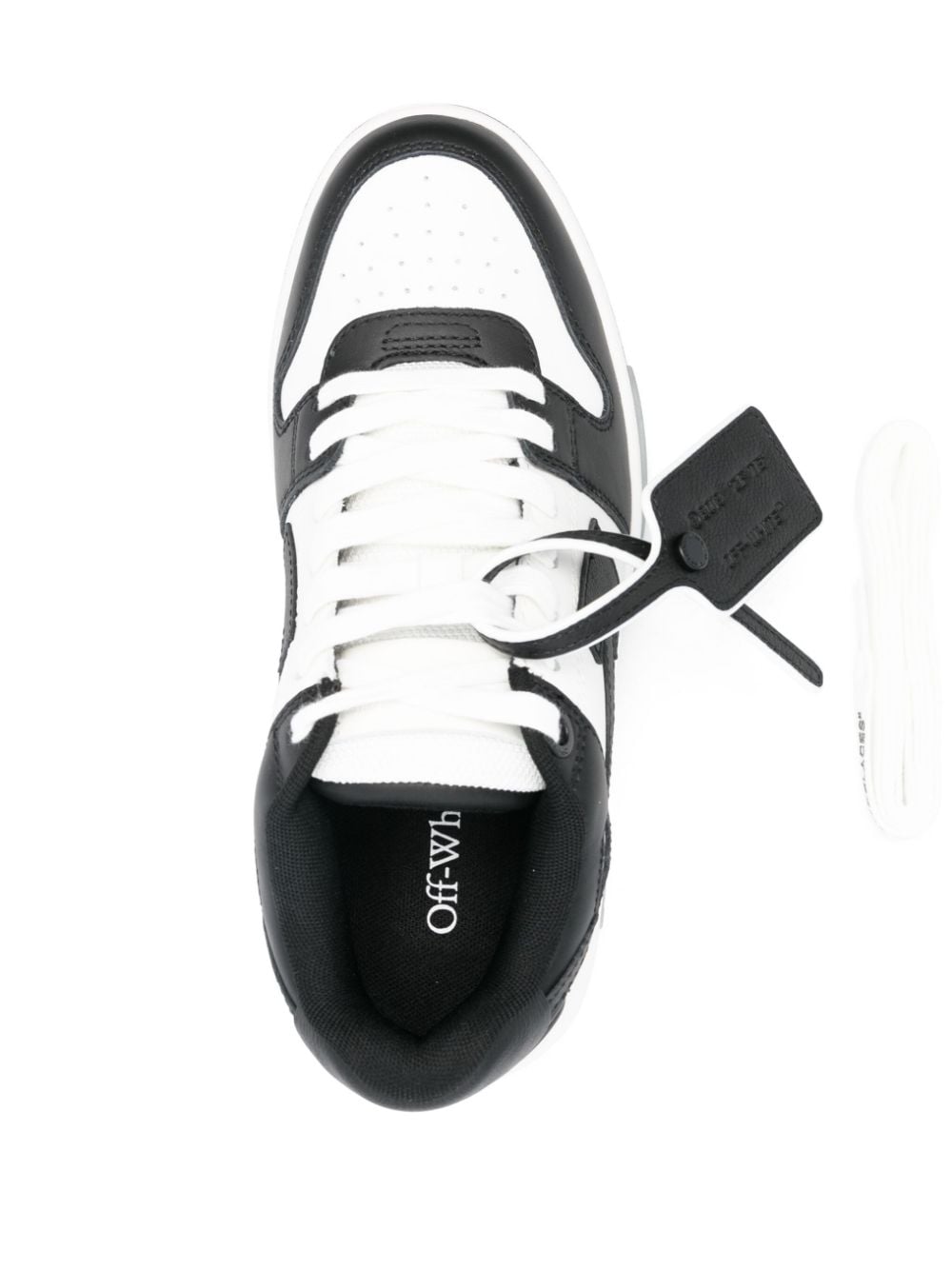 Off White Sneakers Black Leather