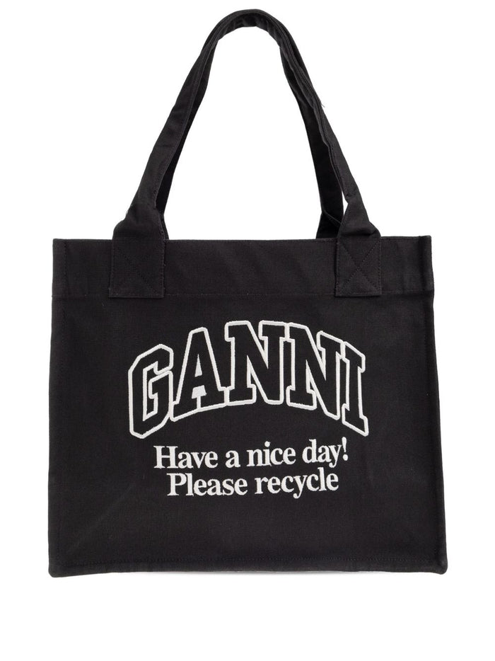 GANNI Bags Grey Recycled Cotton