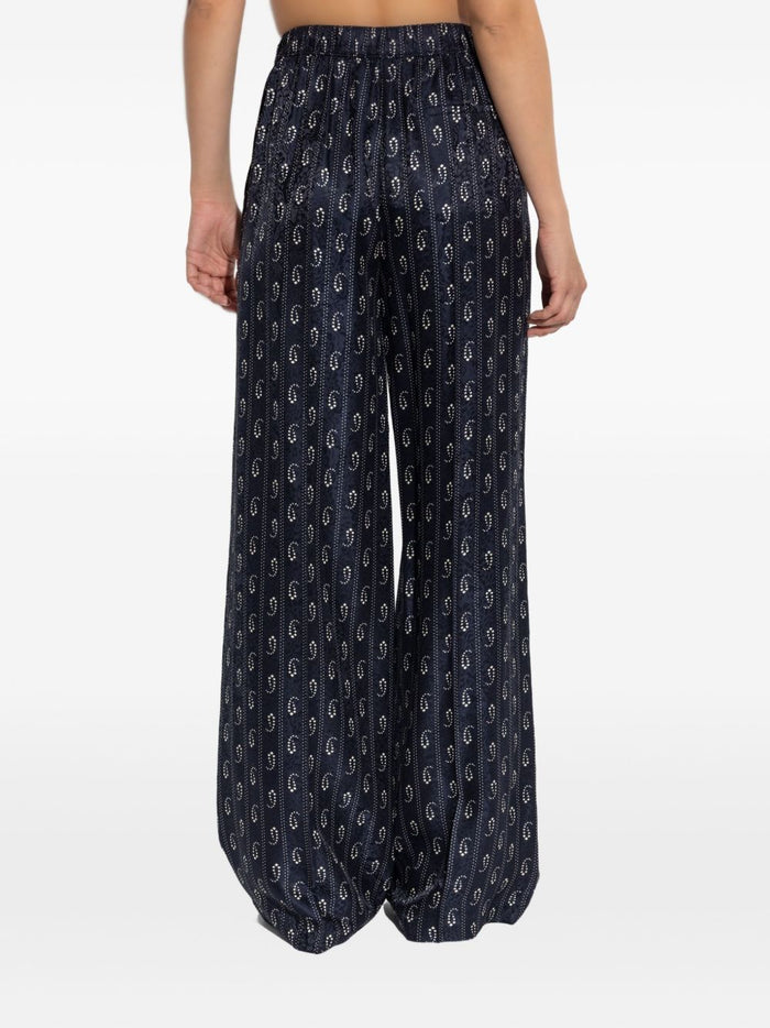 Tory Burch Trousers Blue Viscose