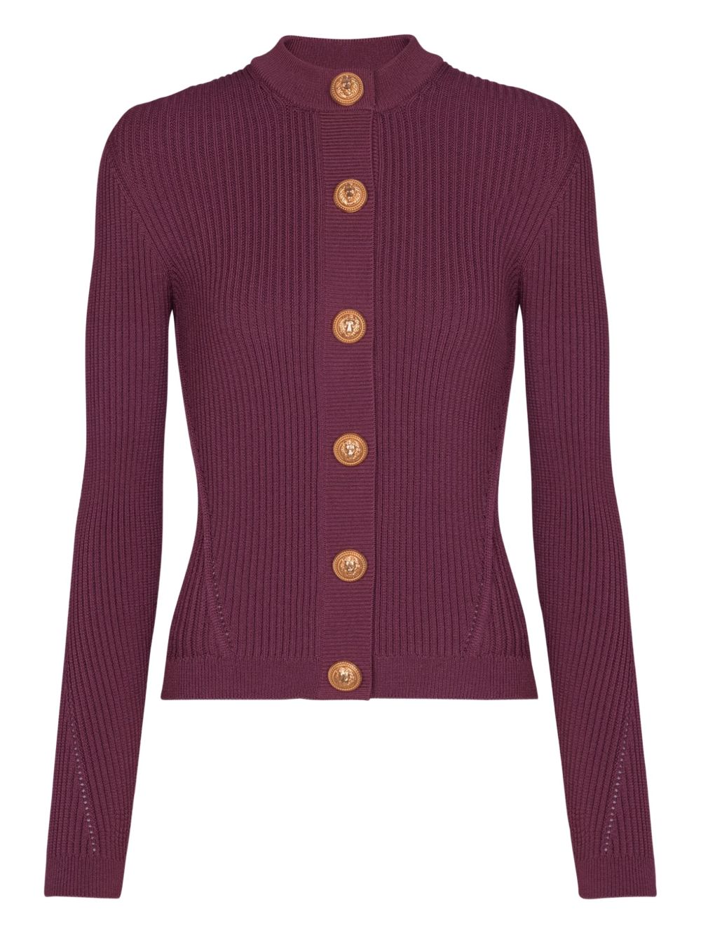 Balmain Sweaters Purple Viscose Polyester