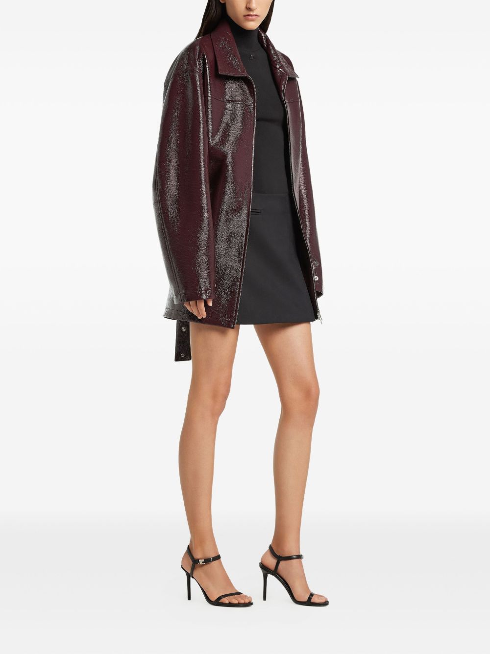 Courreges Coats Bordeaux