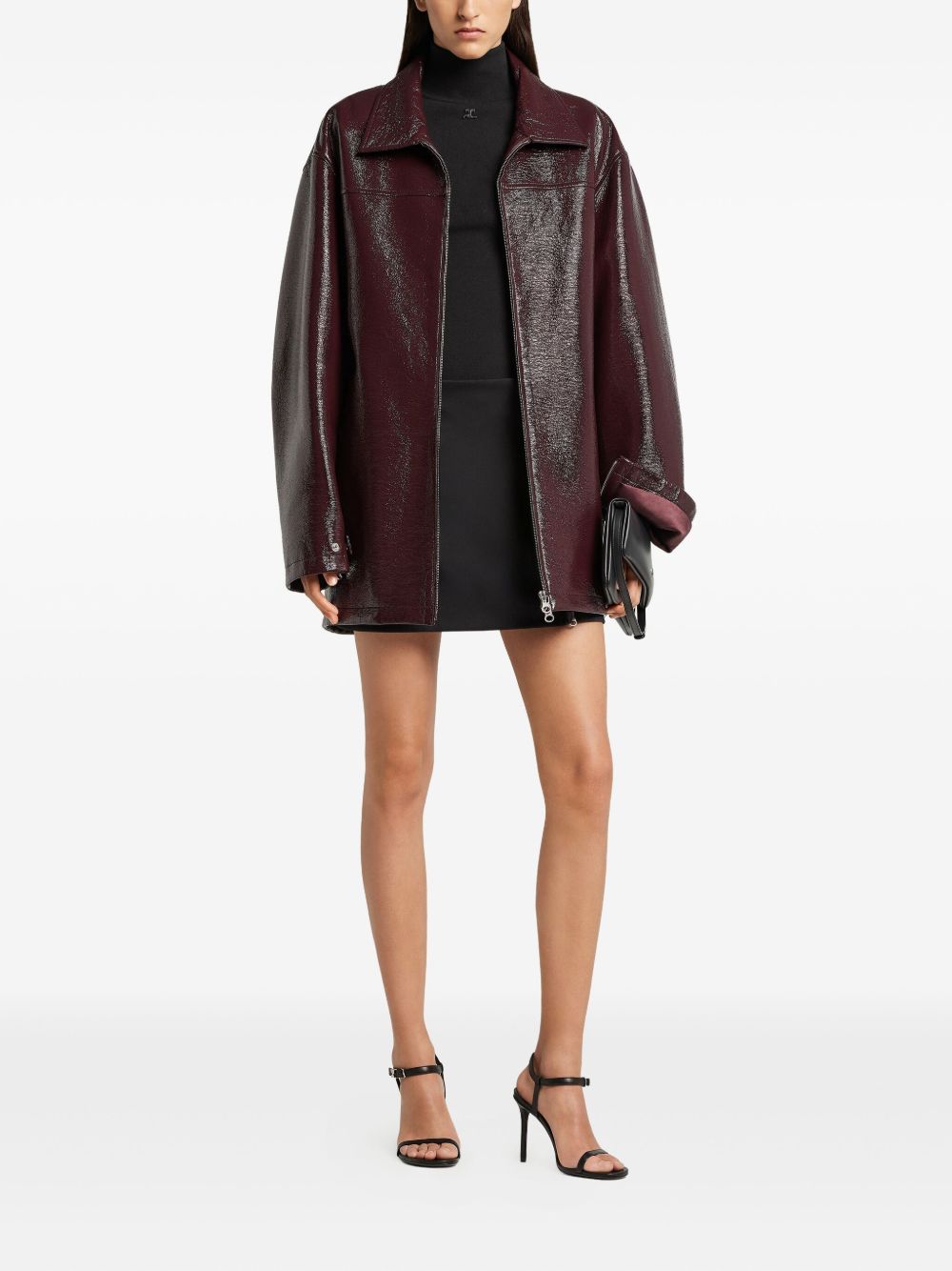 Courreges Coats Bordeaux