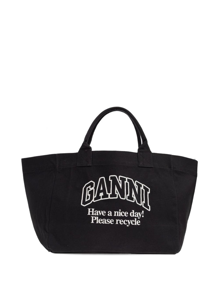 Ganni Bags Grey Recycled Cotton