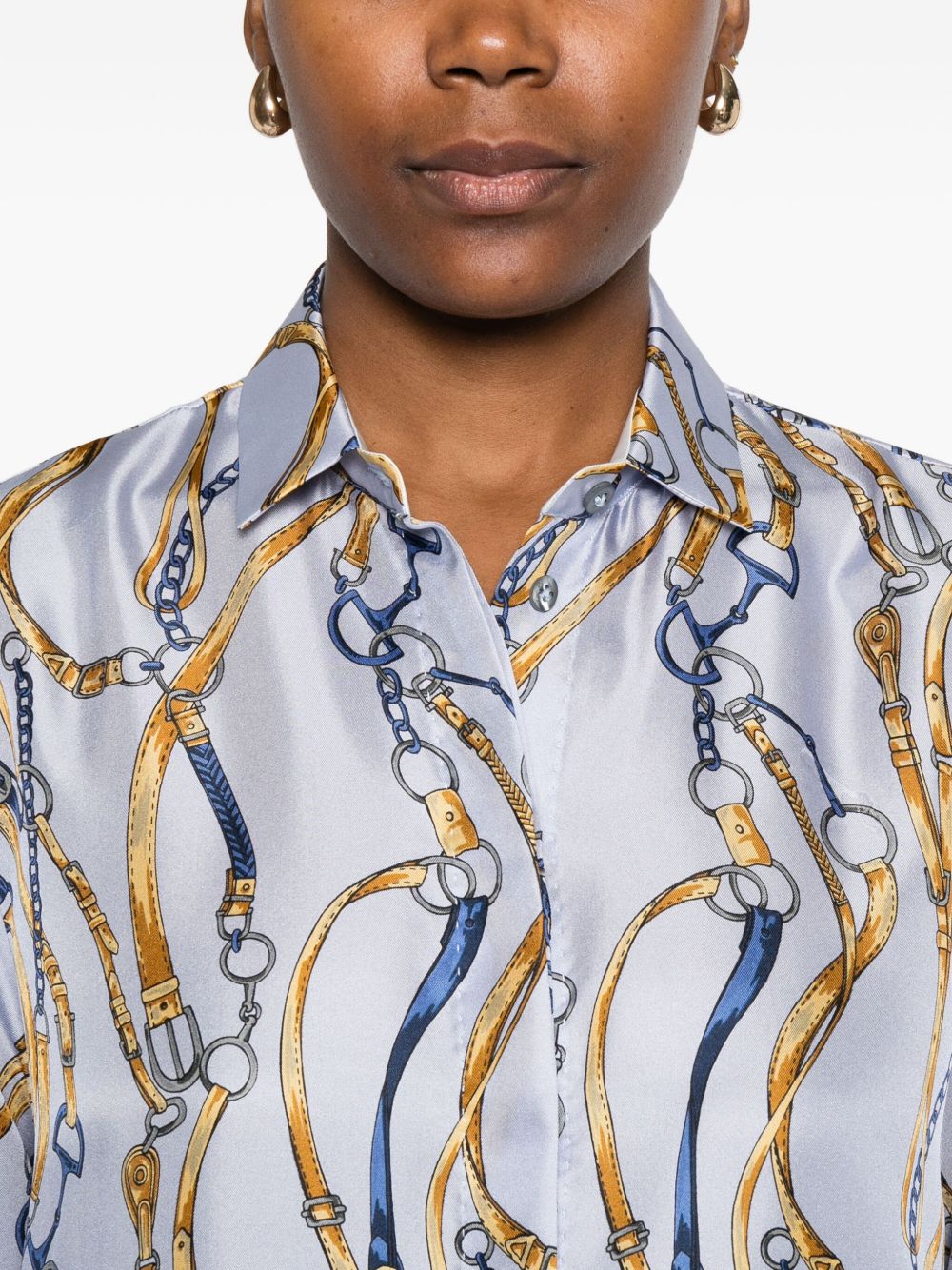 Archivio 67 Shirts Clear Blue Silk