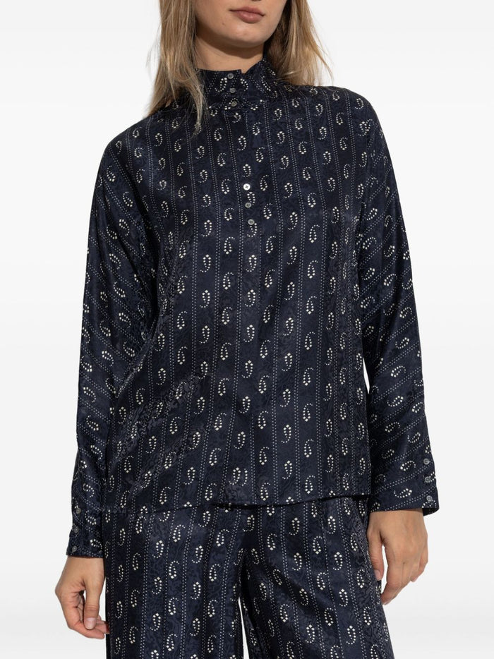 Tory Burch Shirts Blue Viscose