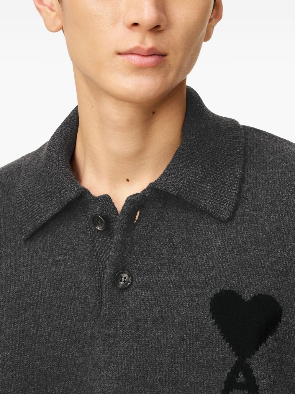Ami Paris T-Shirts And Polos Grey Other->fabric100.0 %