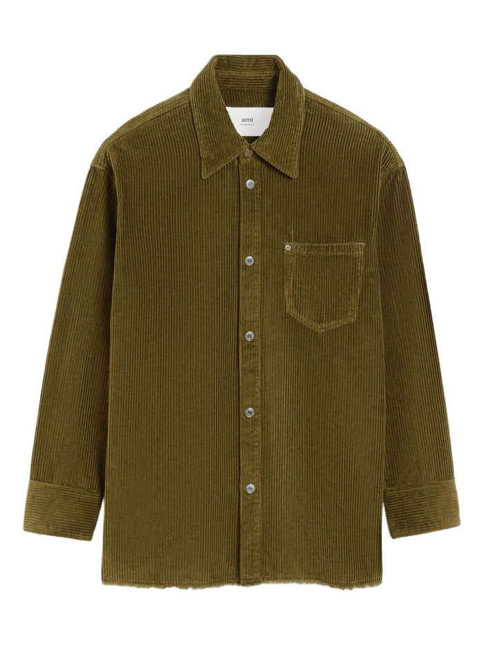 Ami Paris Shirts Brown Fabric