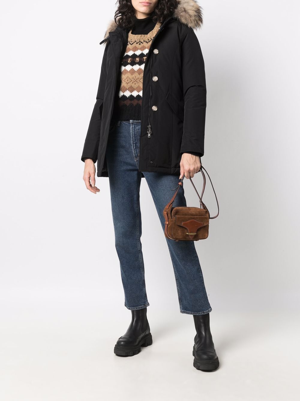 Woolrich Coats Black Cotton Polyamide