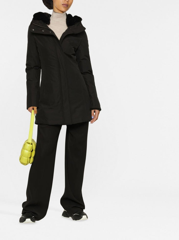 Woolrich Coats Nero Cotton Polyamide