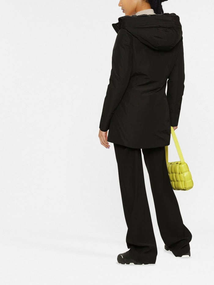 Woolrich Coats Nero Cotton Polyamide