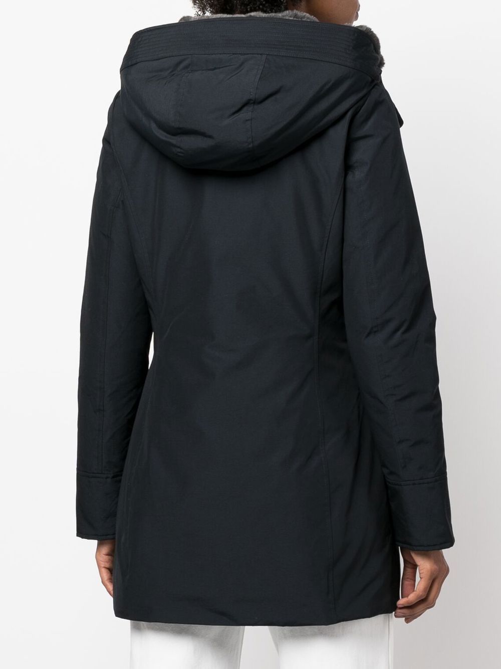 Woolrich Coats Blu Cotton Polyamide