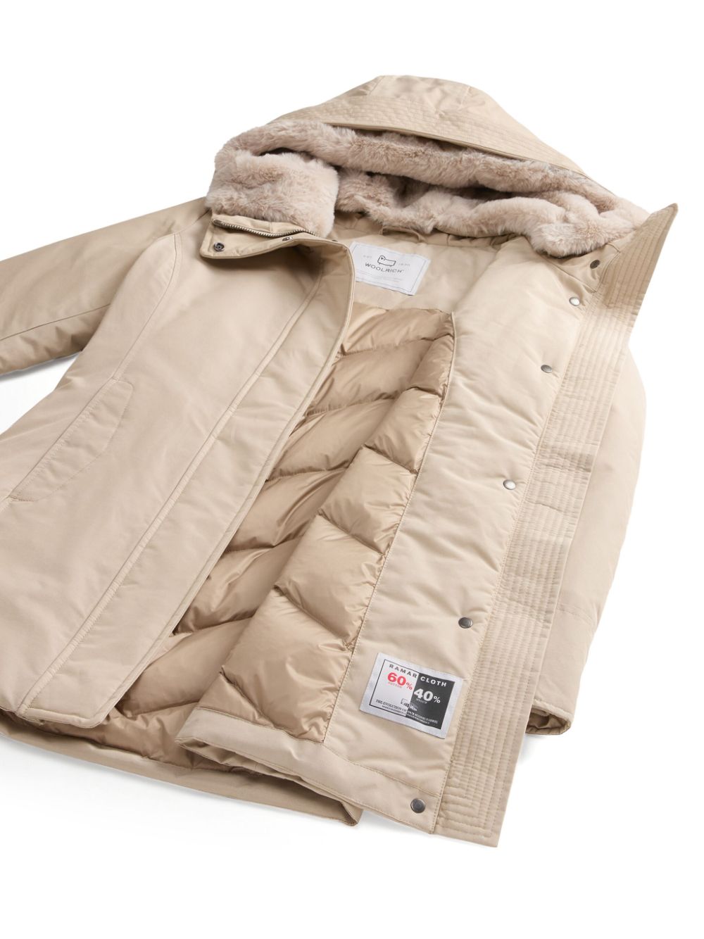 Woolrich Coats Beige Cotton Polyamide
