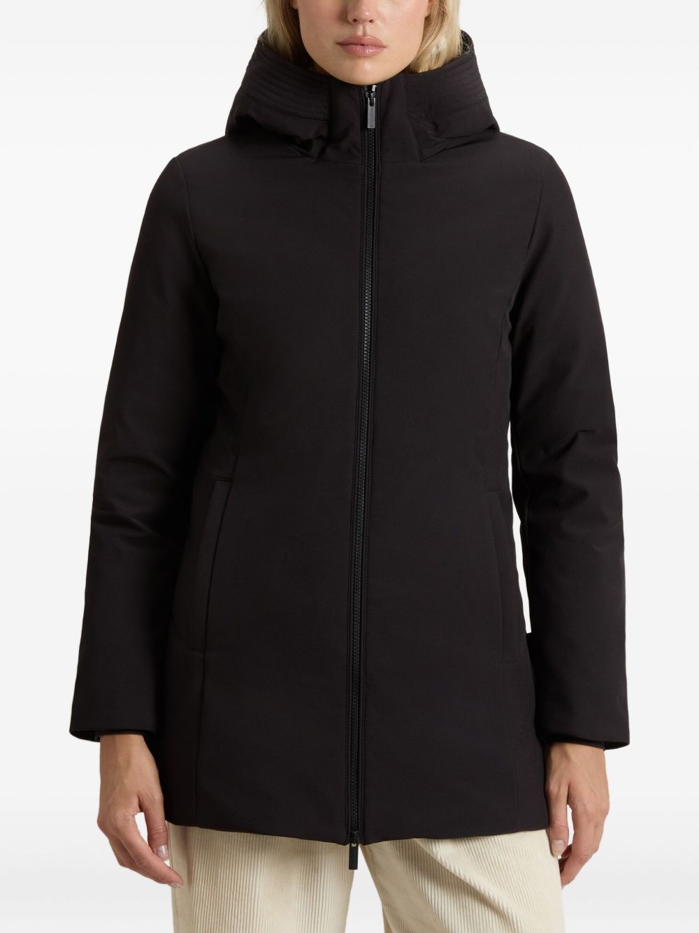 Woolrich Coats Black Polyester Elastane