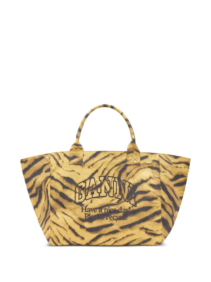 Ganni Bags Kaki Recycled Cotton