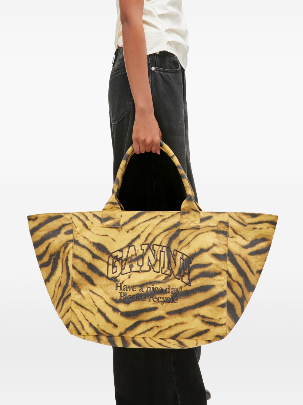 Ganni Bags Kaki Recycled Cotton