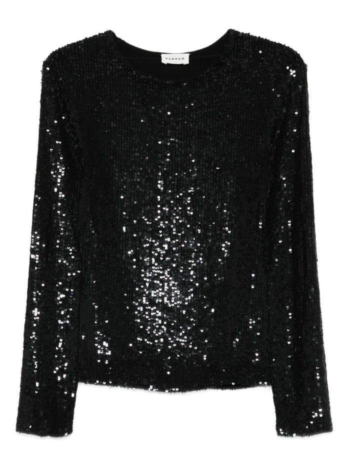 Parosh Top Black Outer: Pvc