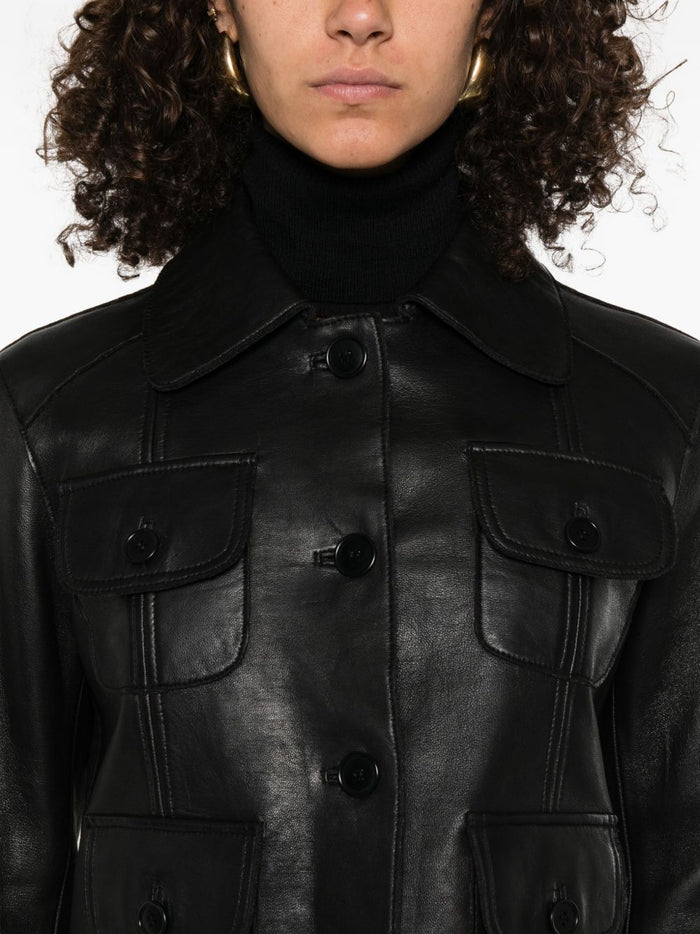 Parosh Jackets Black Outer: Lamb Skin