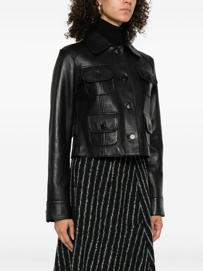Parosh Jackets Black Outer: Lamb Skin