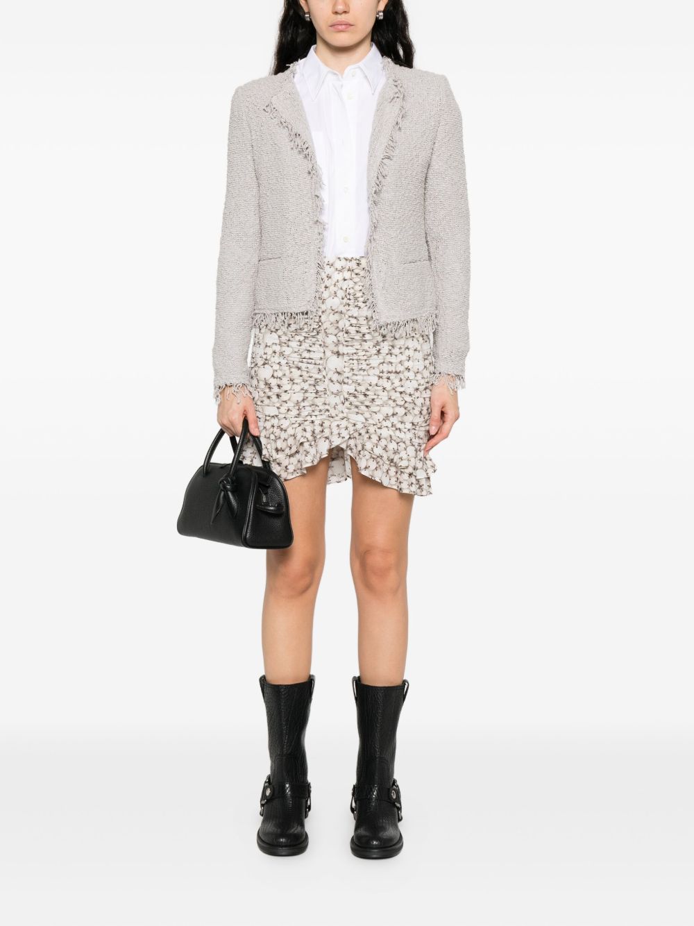 Iro Jackets Light Grey Outer: Cotton