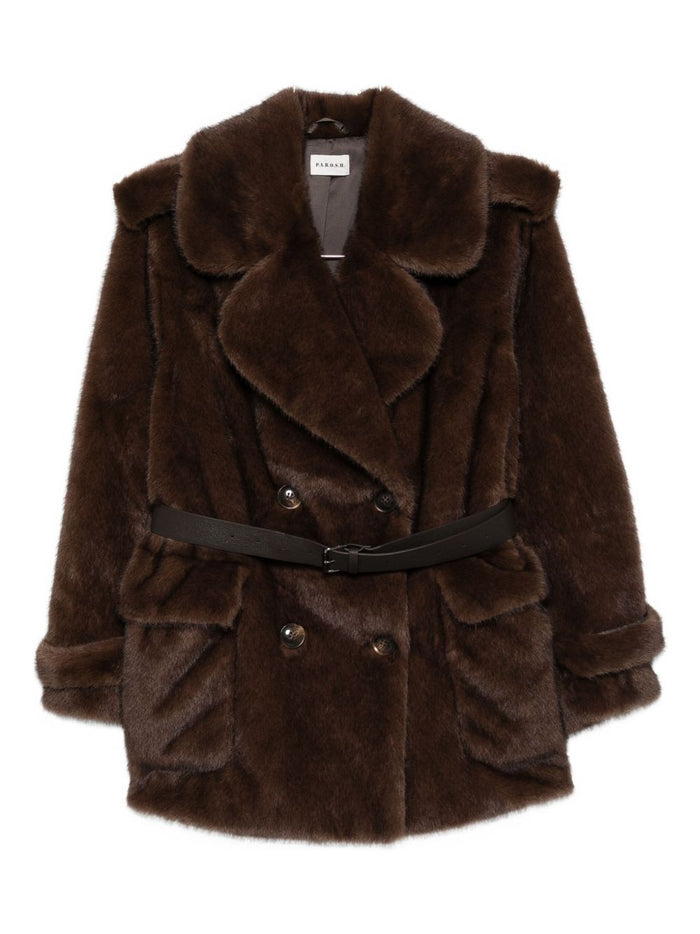 Parosh Coats Brown Polyester