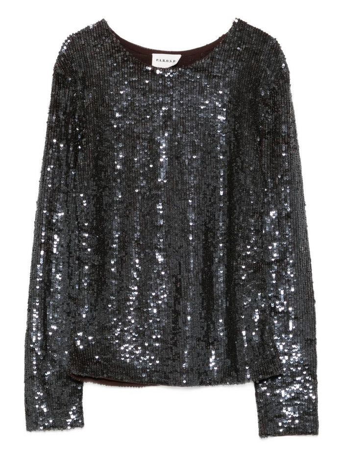 Parosh Top Brown Viscose