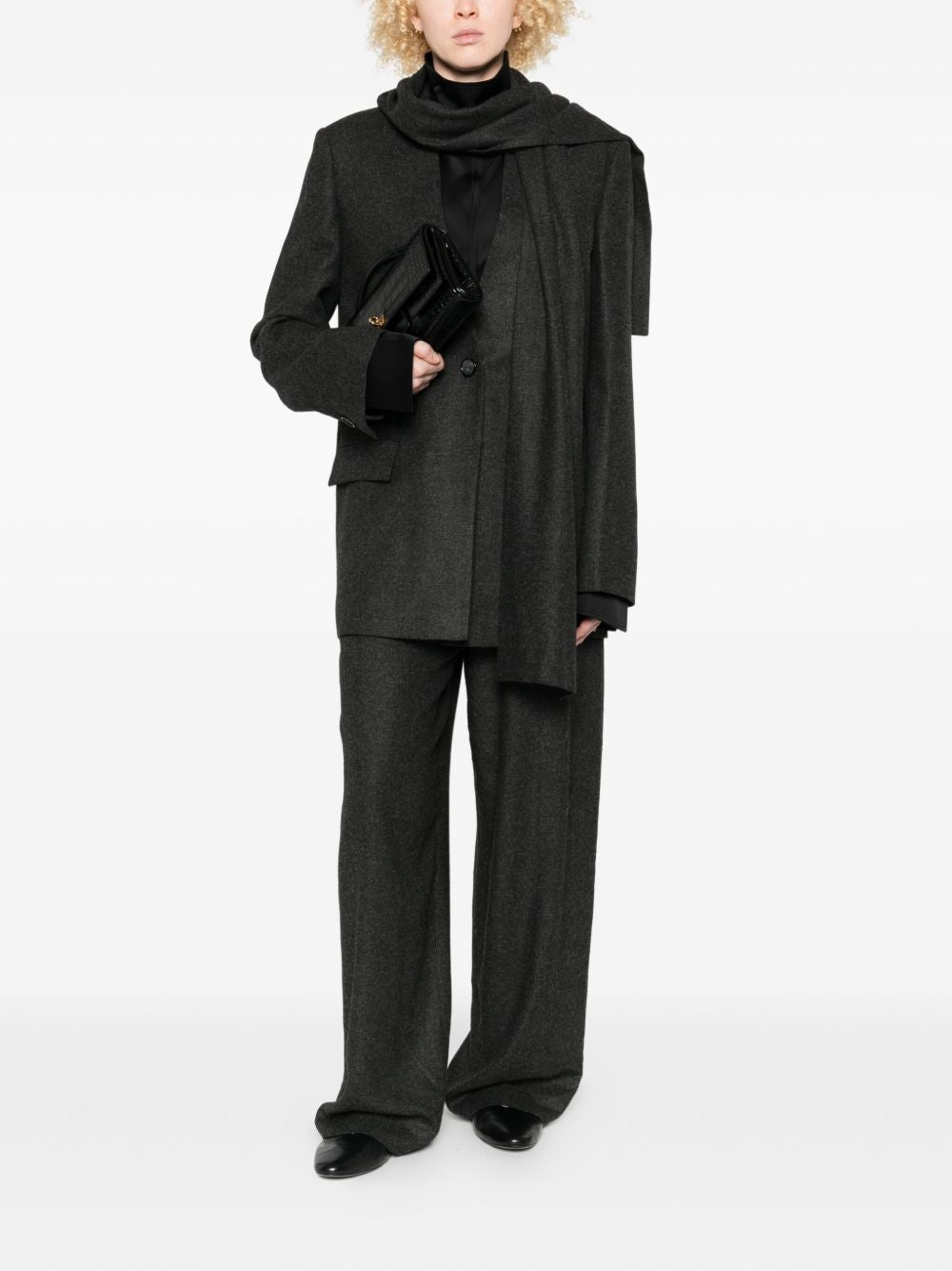 Toteme Main Trousers Grey Viscose