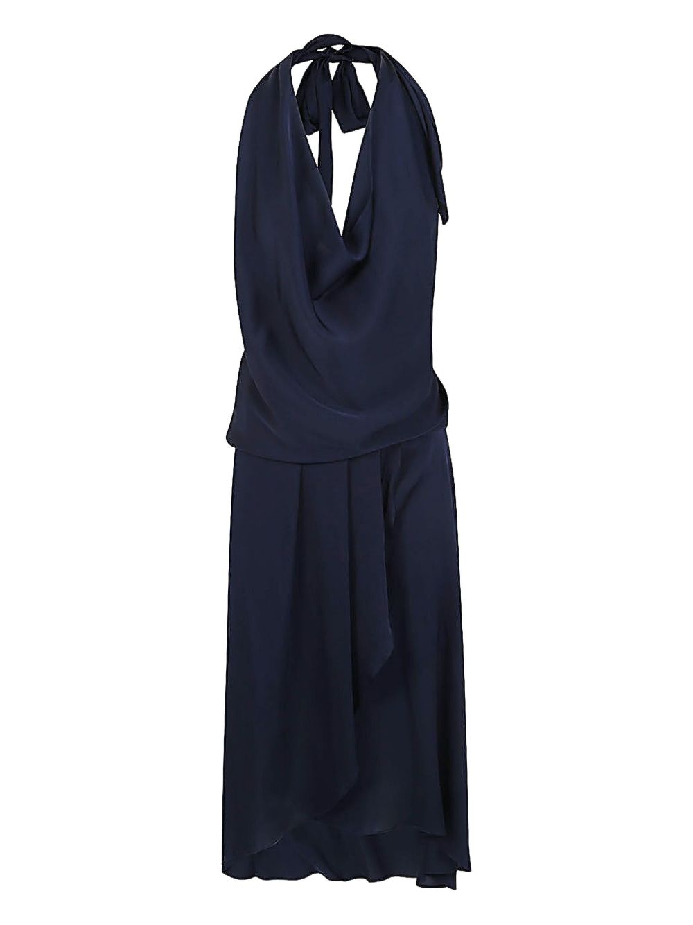 SILK95FIVE Dresses Blue Silk Elastane