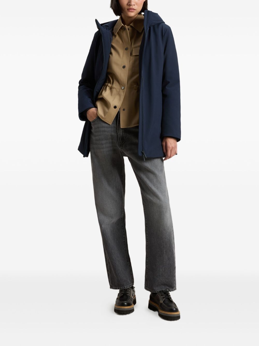 Woolrich Coats Blue Polyester Elastane