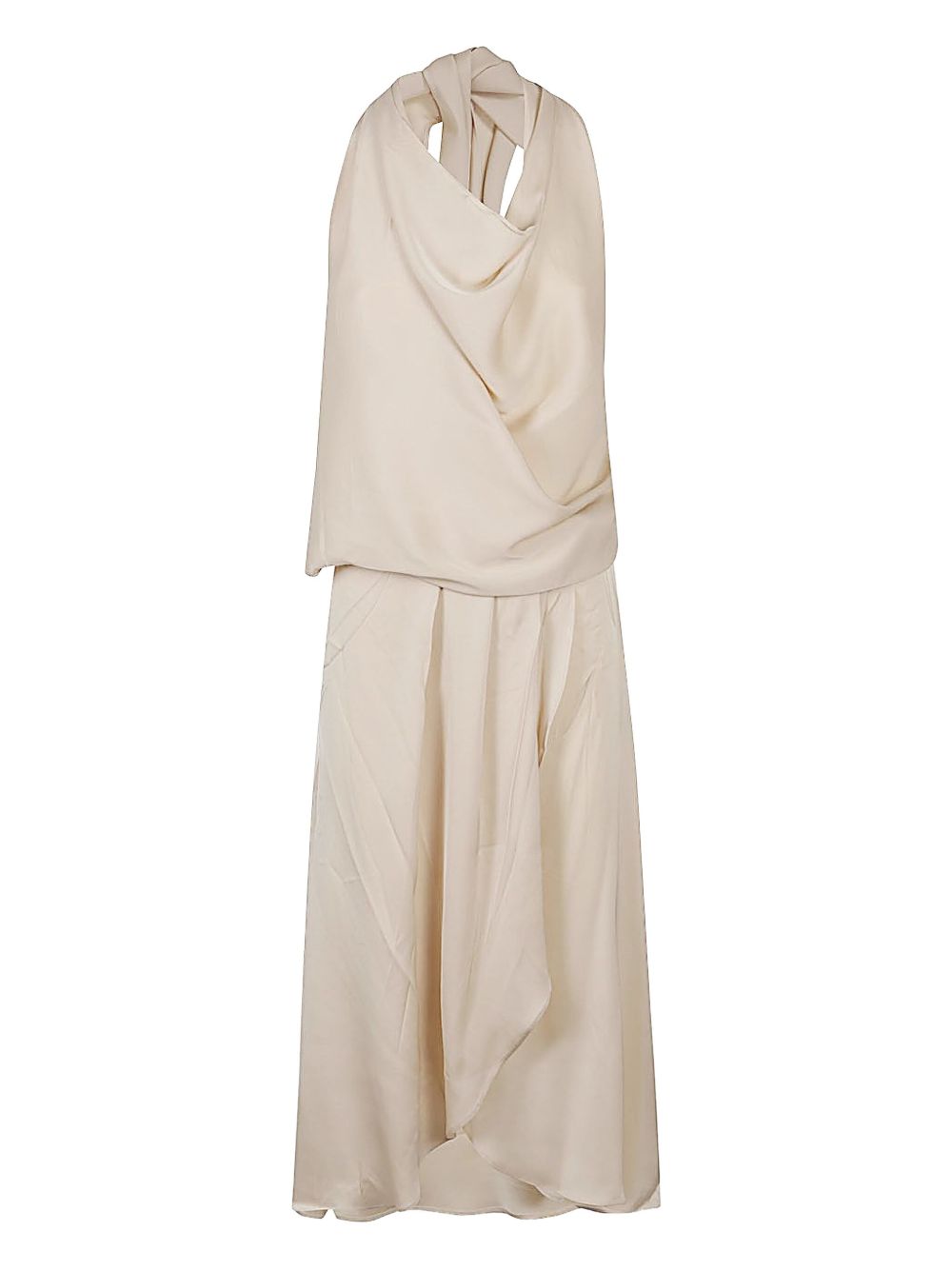 SILK95FIVE Dresses Beige Silk Elastane