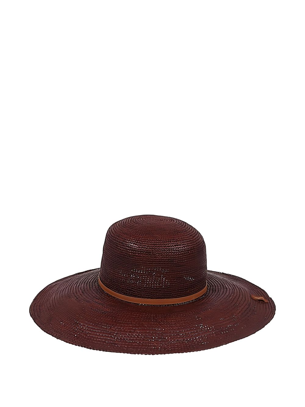 Borsalino Hats Leather Brown Straw