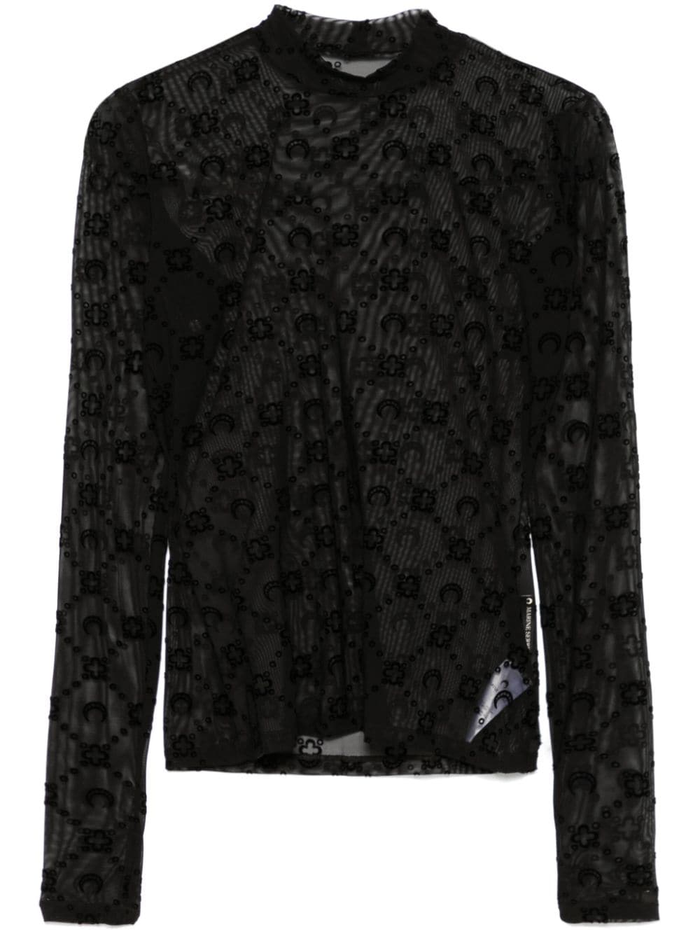 Marine Serre Top Black Recycled Polyamide