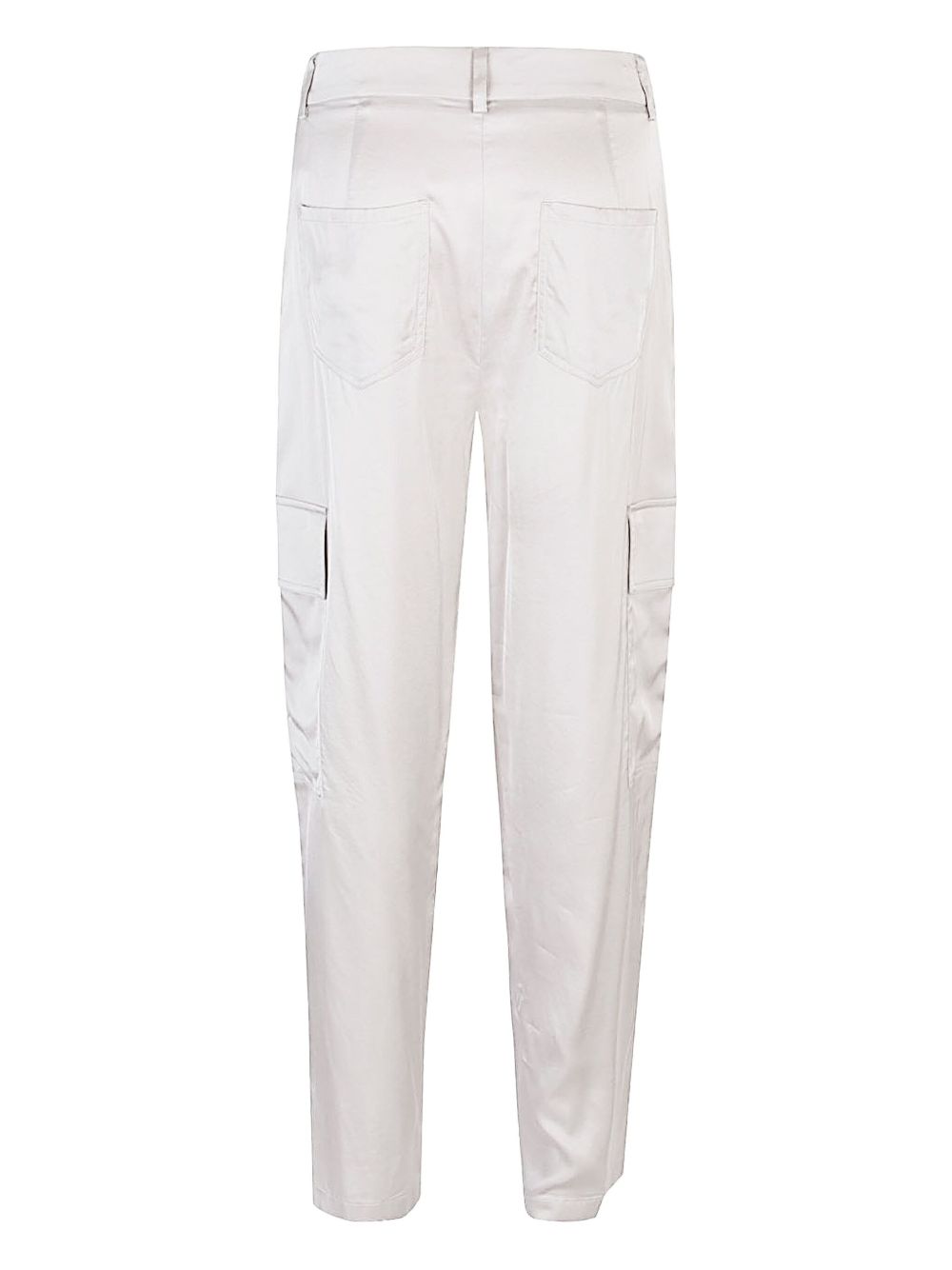 Via Masini 80 Trousers Light Grey Viscose Elastane