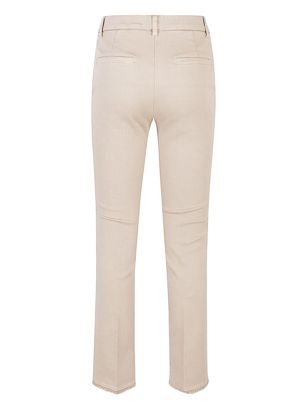 Via Masini 80 Trousers Beige Cotton Elastane