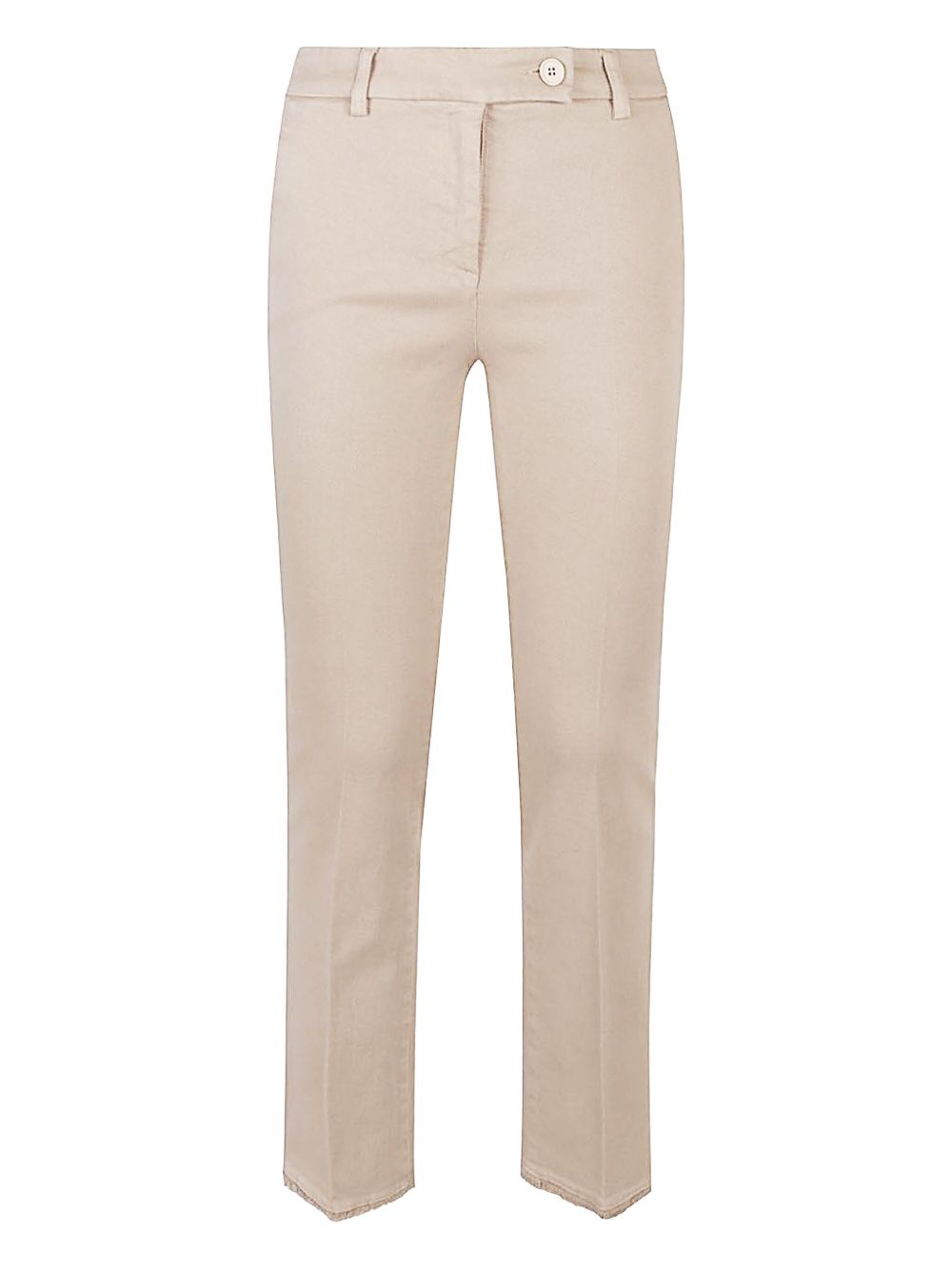Via Masini 80 Trousers Beige Cotton Elastane
