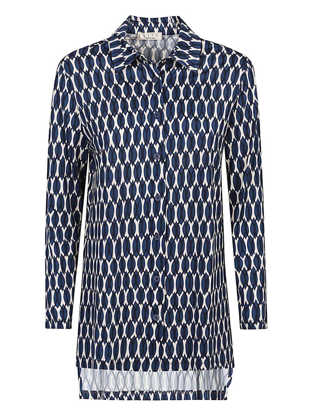 Siyu Shirts Blue Viscose Elastane