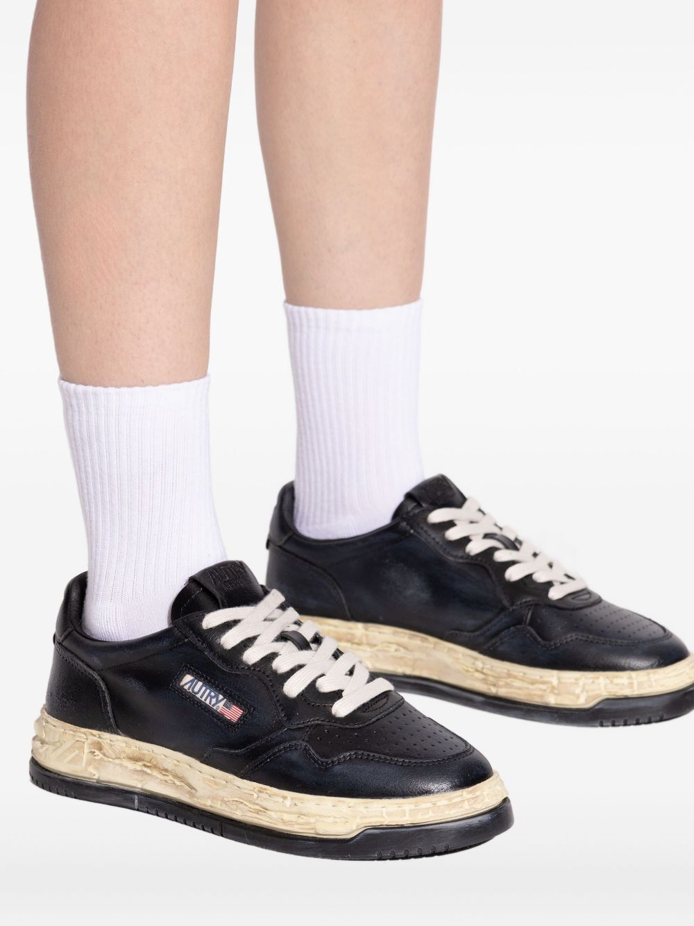 Autry X Maison Mihara Yasuhiro Sneakers Black Calf Leather