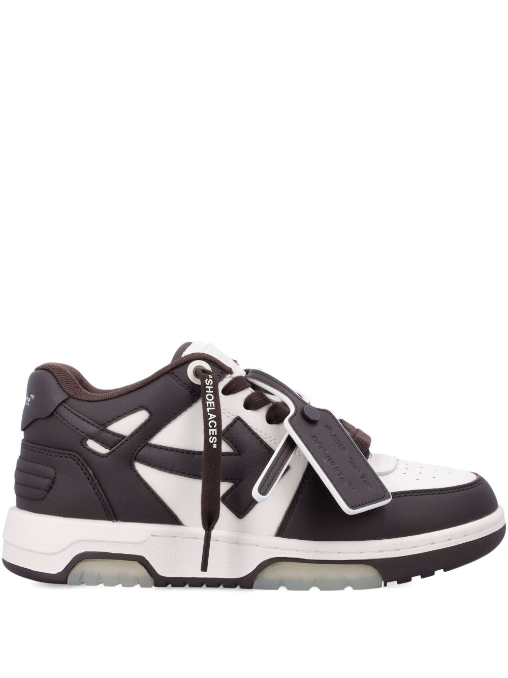 Off White Sneakers Brown Outer: Leather