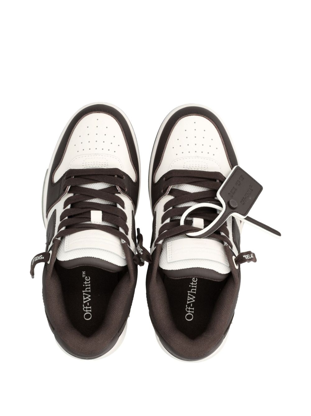 Off White Sneakers Brown Outer: Leather