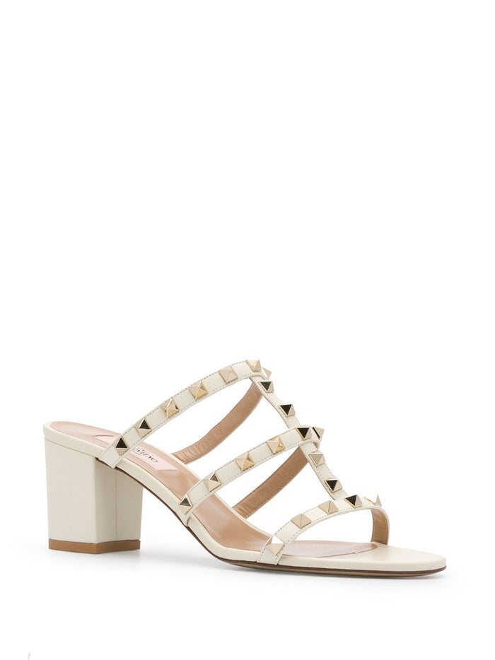 Valentino Garavani Sandals Ivory Leatehr