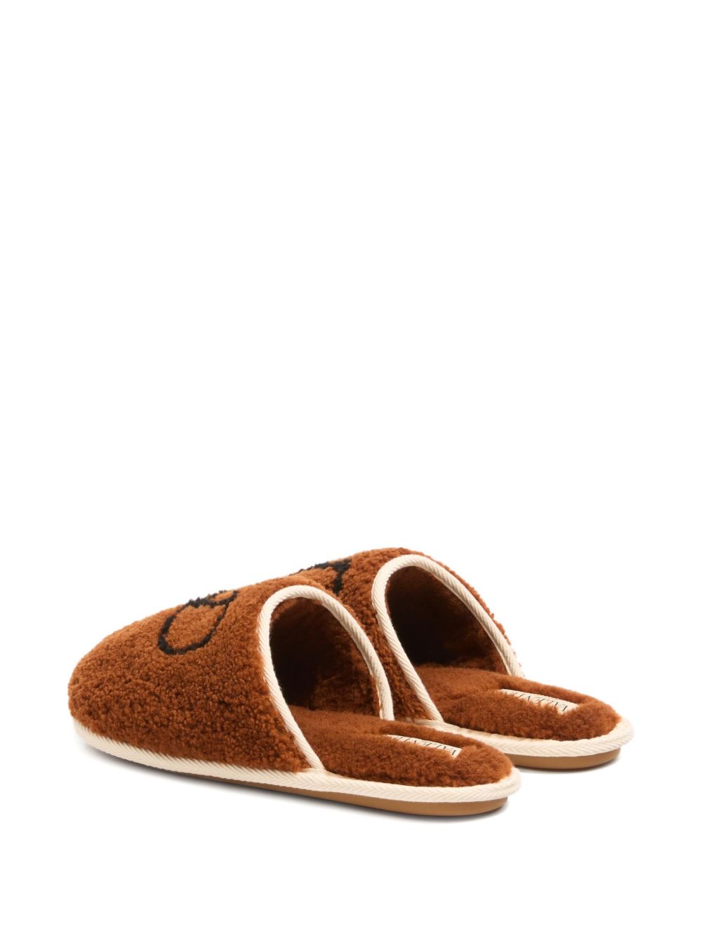 Valentino Garavani Sandals Leather Brown Outer: Polyester
