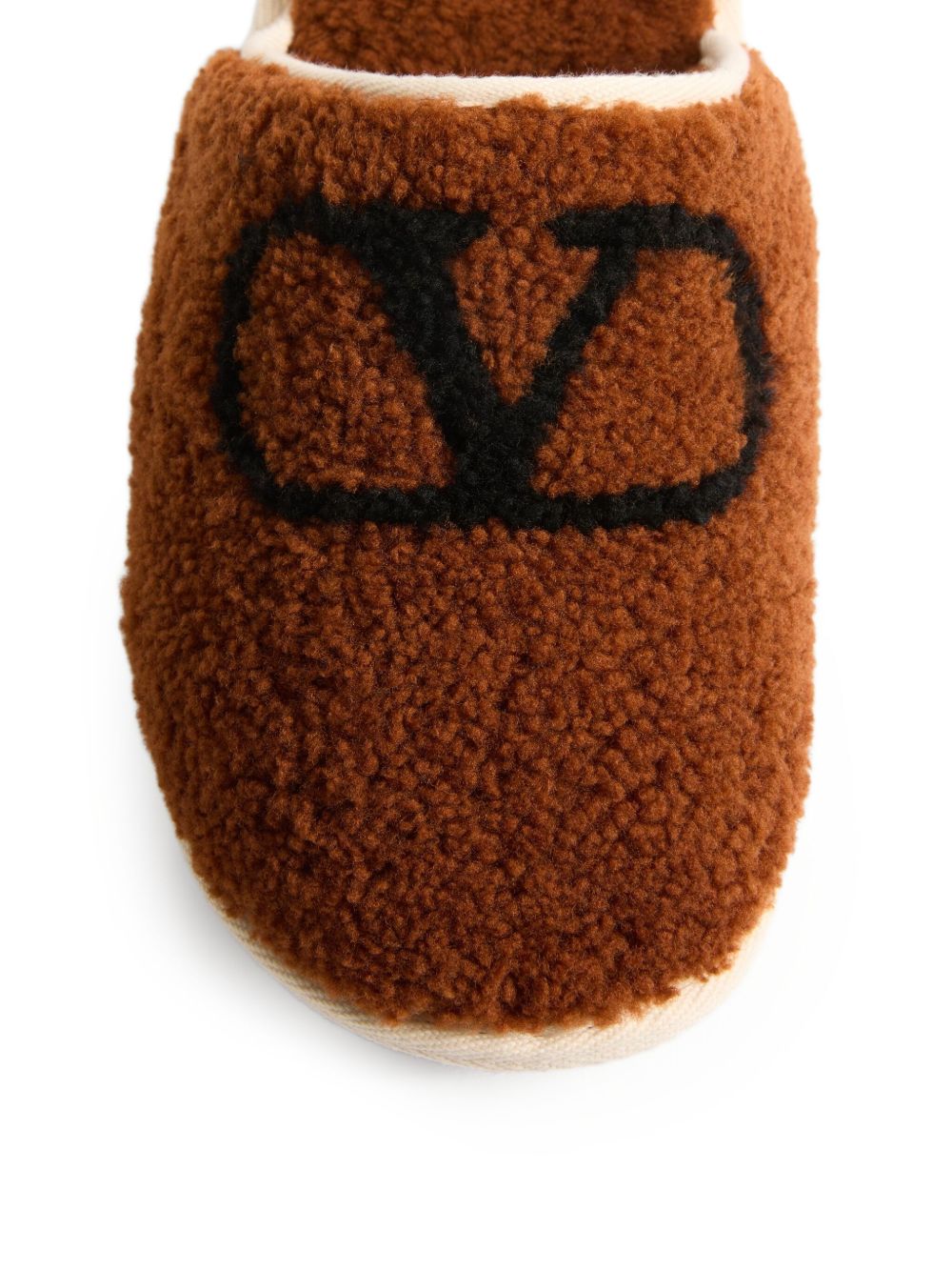 Valentino Garavani Sandals Leather Brown Outer: Polyester