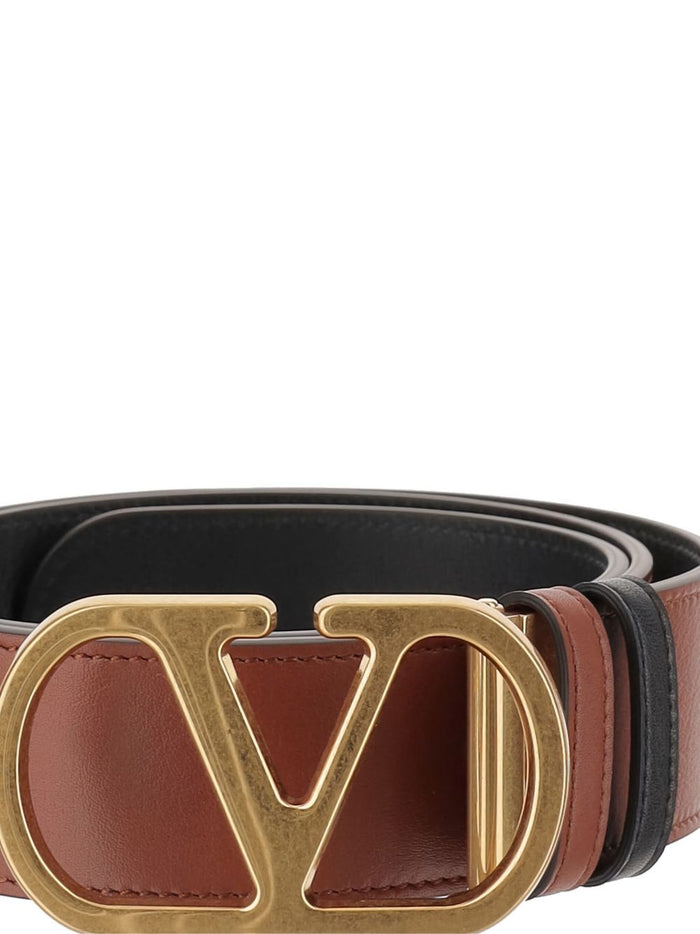 Valentino Garavani Belts Brown Calf Leather