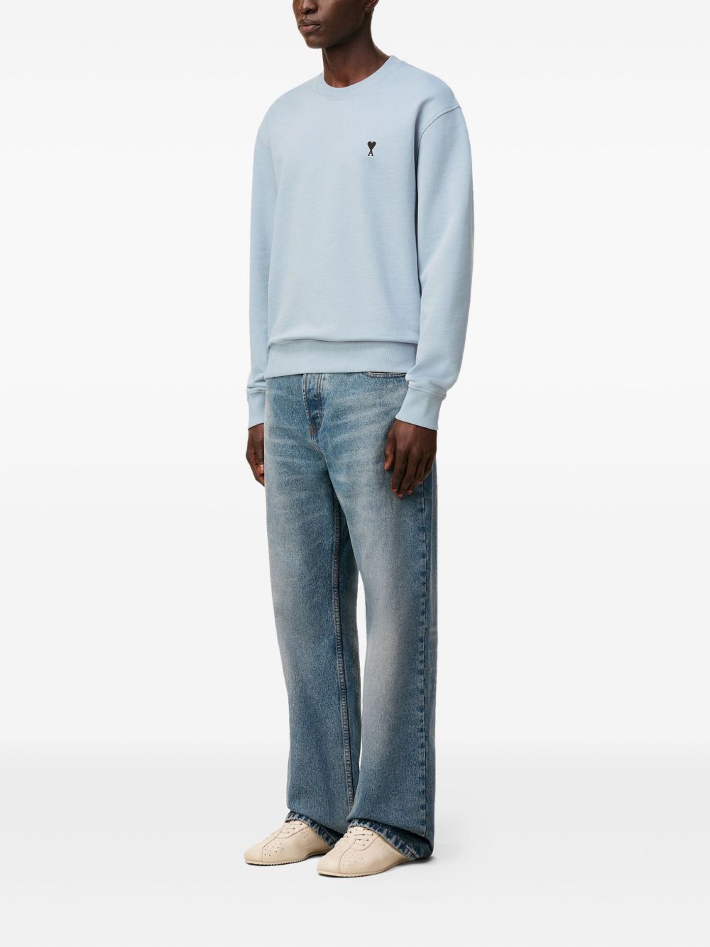 Ami Paris Sweaters Clear Blue Fabric