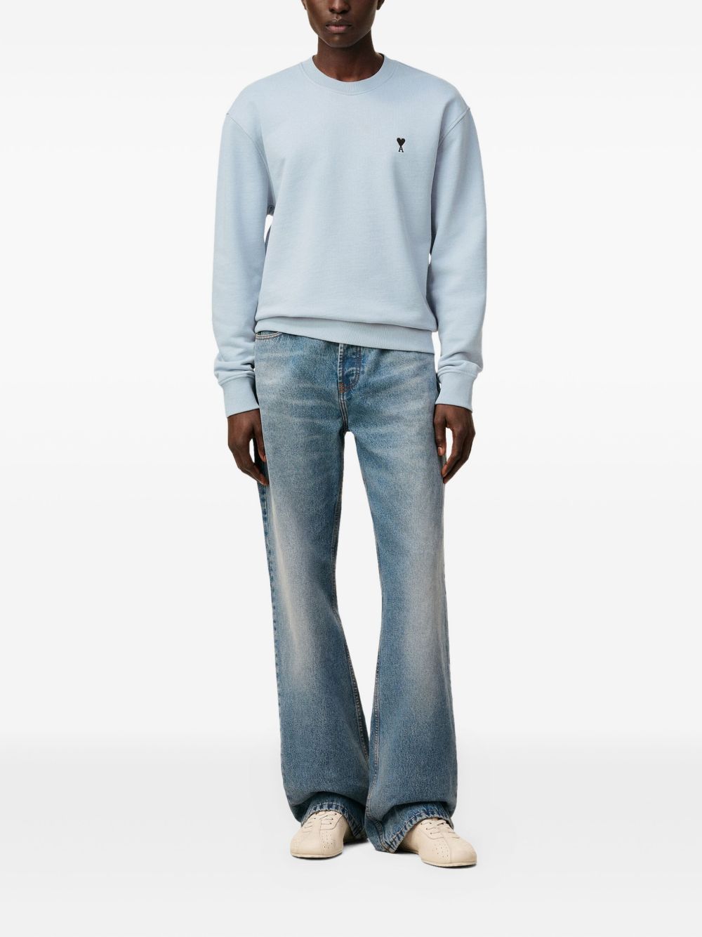 Ami Paris Sweaters Clear Blue Fabric