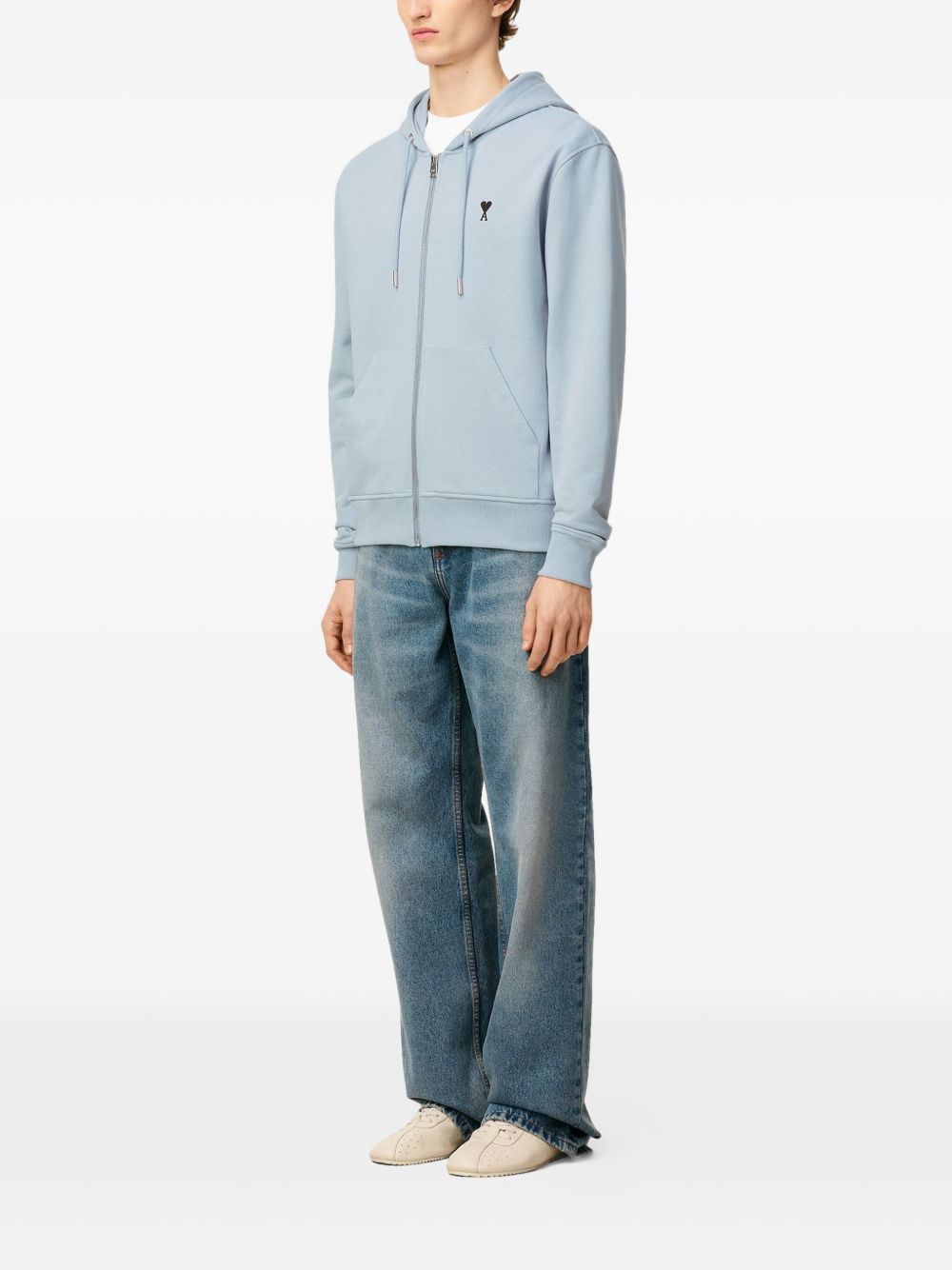 Ami Paris Sweaters Clear Blue Cotton