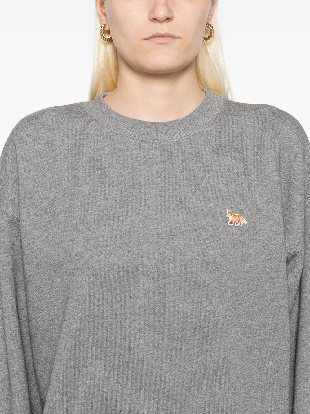 Maison Kitsune Sweaters Grey Cotton