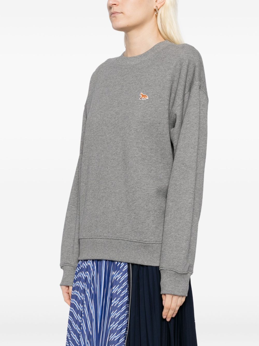 Maison Kitsune Sweaters Grey Cotton