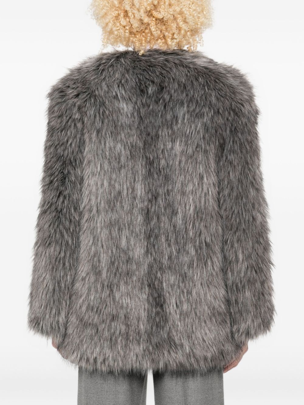 Thelaurent Coats Grey Artificial Fur